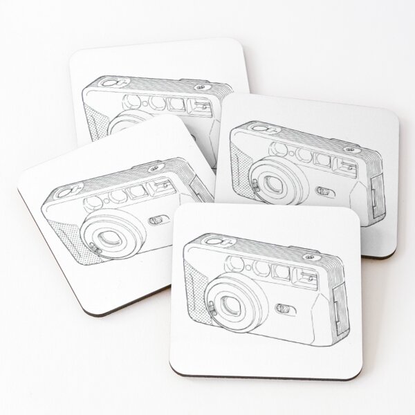 Item preview, Point and Shoot Digital Camera Drawing, Early 2000's Camera designed and sold by Film Camera Nerds.
