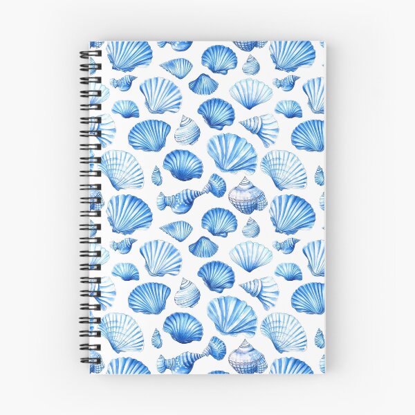 Item preview, Blue seashell seamless pattern background designed and sold by Emily Waters.