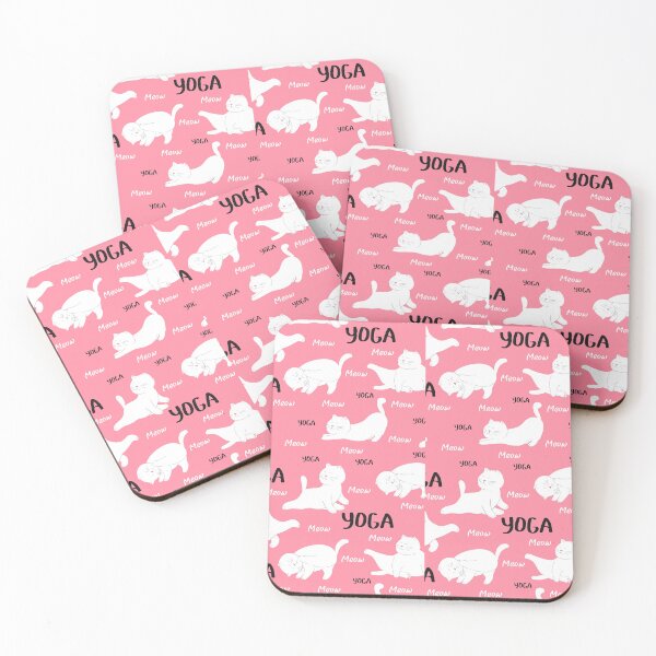 Item preview, Seamless Cats Yoga Pose designed and sold by vintageretrostyleshop.