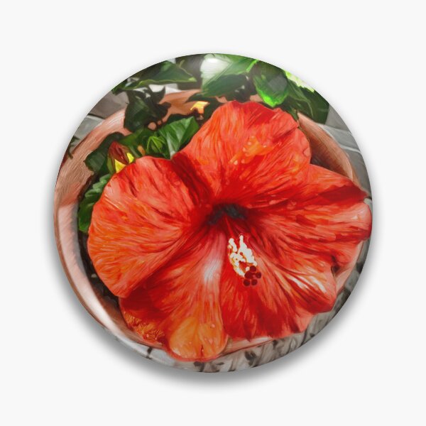 Item preview, Hibiscus and white picket fence designed and sold by EmevoliProducts.