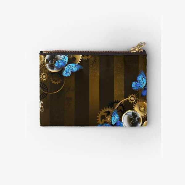 Item preview, Steampunk frame with blue butterflies designed and sold by Blackmoon9.