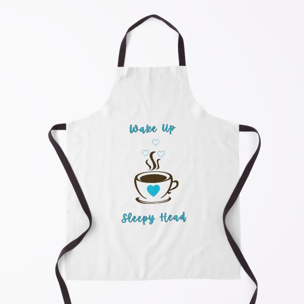 Item preview, Wake Up Sleepy Head, Cup of Coffee, Love Hearts, Aqua Blue designed and sold by AASparksDesigns.