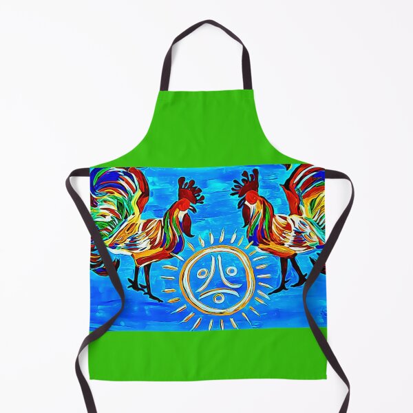Item preview, Roosters with petroglyph symbol, Puerto Rico Caribbean islands designed and sold by EmevoliProducts.