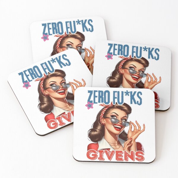 Item preview, Zero Fu*ks Given Retro Woman Laughing designed and sold by Vicky021.