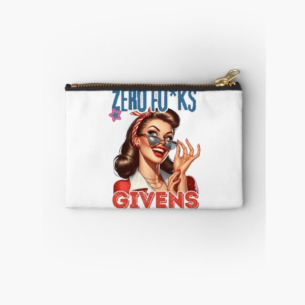 Item preview, Zero Fu*ks Given Retro Woman Laughing designed and sold by Vicky021.