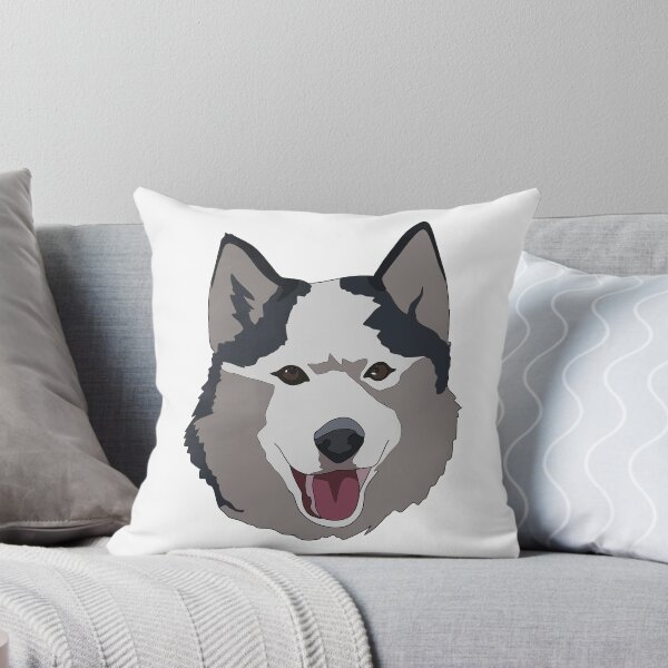 Item preview, Grey Husky Alaskan malamute mix  designed and sold by LeahcarsArt.