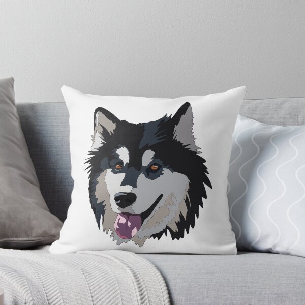 Item preview, Grey Husky Alaskan malamute mix  designed and sold by LeahcarsArt.