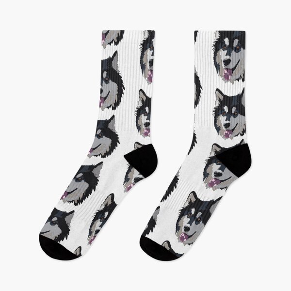 Item preview, Grey Husky Alaskan malamute mix  designed and sold by LeahcarsArt.