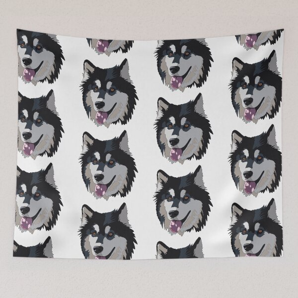 Item preview, Grey Husky Alaskan malamute mix  designed and sold by LeahcarsArt.
