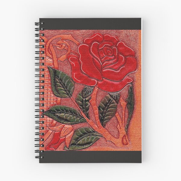 Item preview, Photograph of Red Rose on embossed Leather  designed and sold by EmevoliProducts.
