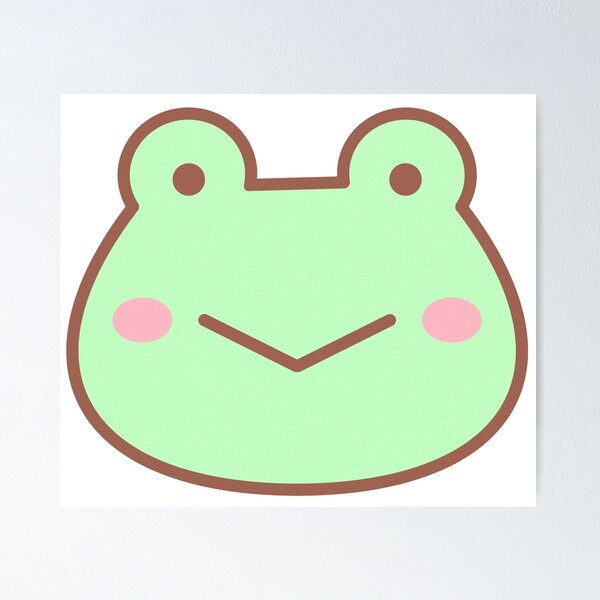 Item preview, Little cute pastel green frog face designed and sold by nuchz.