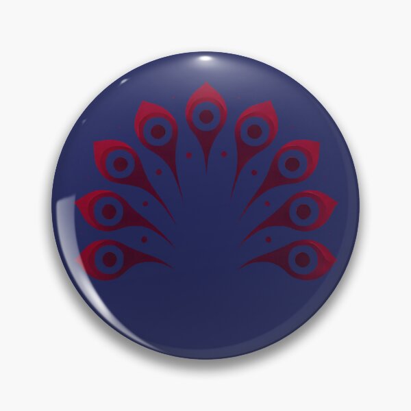 Item preview, Crimson Peacock Tail (Midnight Blue Background) designed and sold by IskandarDesigns.