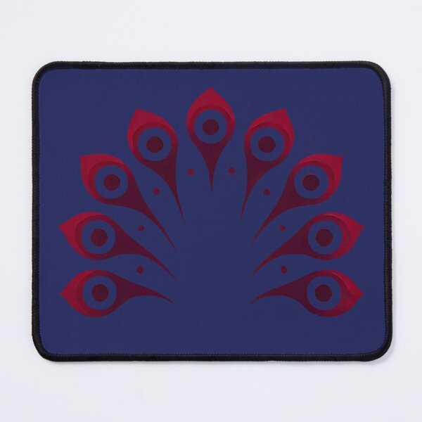 Item preview, Crimson Peacock Tail (Midnight Blue Background) designed and sold by IskandarDesigns.