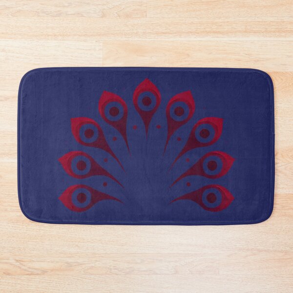 Item preview, Crimson Peacock Tail (Midnight Blue Background) designed and sold by IskandarDesigns.