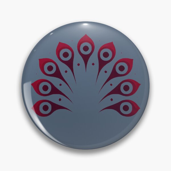 Item preview, Crimson Peacock Tail (Slate Gray Background) designed and sold by IskandarDesigns.
