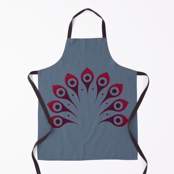 Item preview, Crimson Peacock Tail (Slate Gray Background) designed and sold by IskandarDesigns.