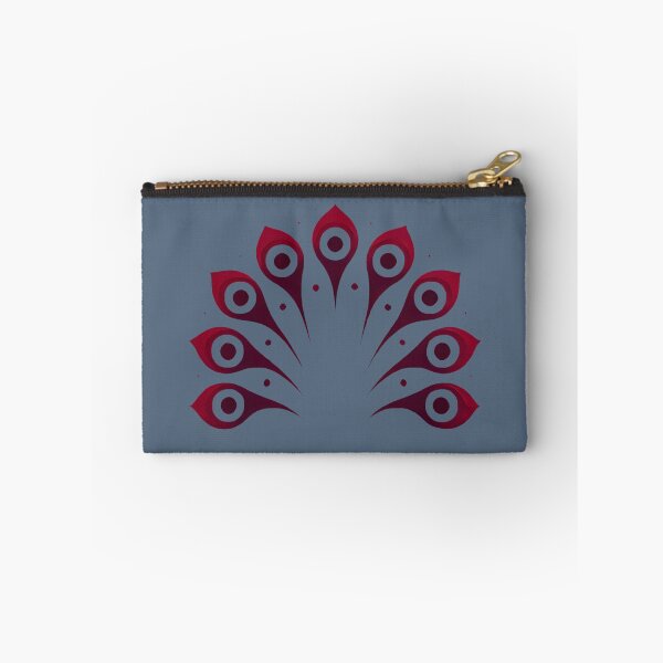 Item preview, Crimson Peacock Tail (Slate Gray Background) designed and sold by IskandarDesigns.