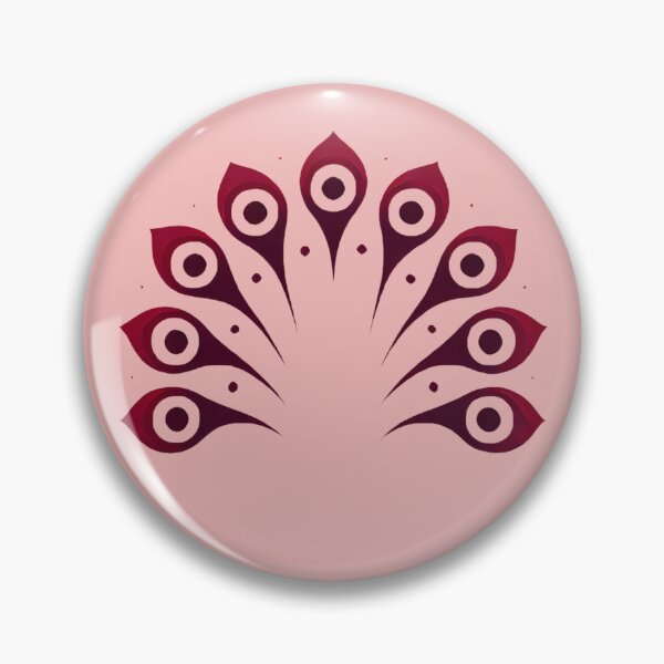 Item preview, Crimson Peacock Tail (Blush Pink Background) designed and sold by IskandarDesigns.