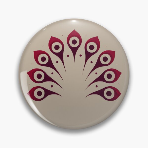 Item preview, Crimson Peacock Tail (Stone beige Background) designed and sold by IskandarDesigns.
