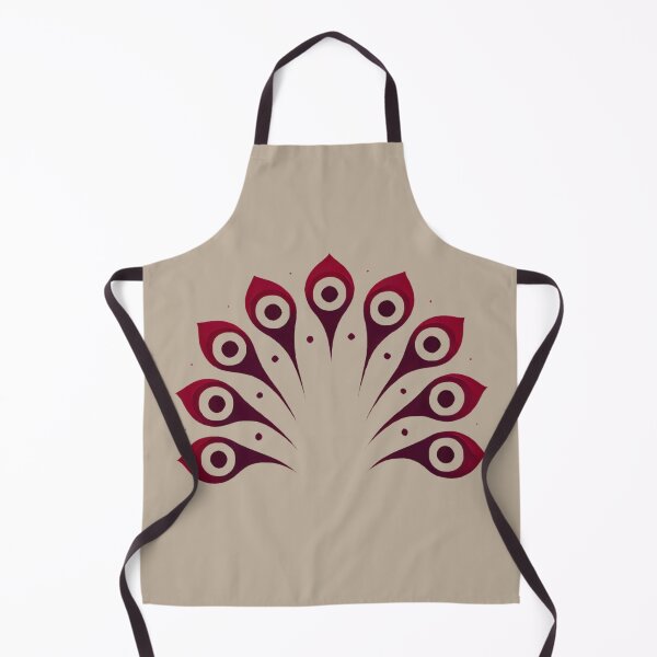 Item preview, Crimson Peacock Tail (Stone beige Background) designed and sold by IskandarDesigns.