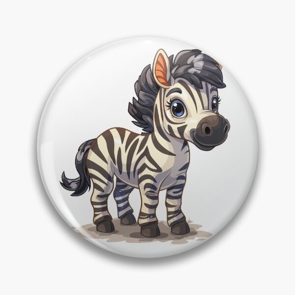 Item preview, Cute cartoon zebra designed and sold by Stickermagician.