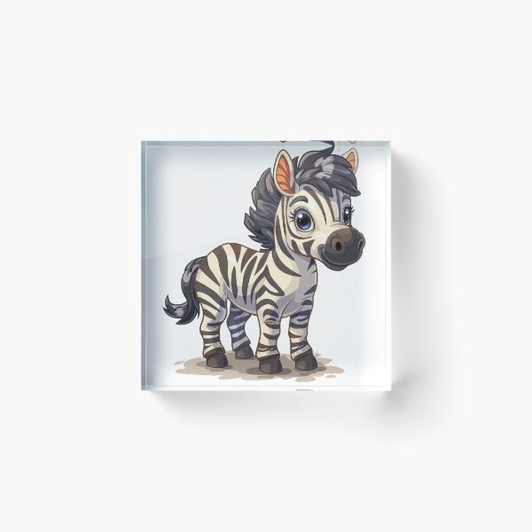 Item preview, Cute cartoon zebra designed and sold by Stickermagician.