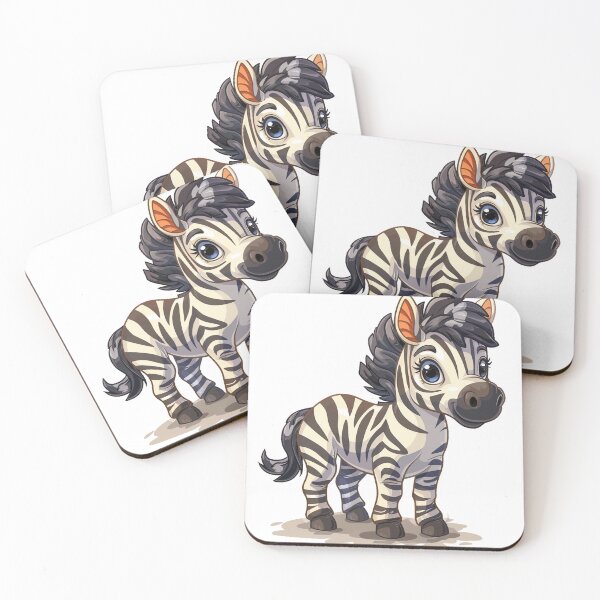 Item preview, Cute cartoon zebra designed and sold by Stickermagician.