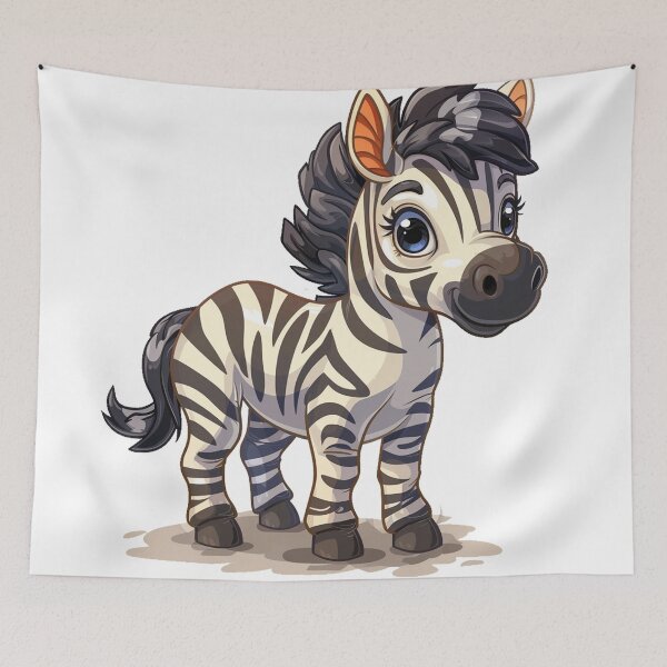 Item preview, Cute cartoon zebra designed and sold by Stickermagician.