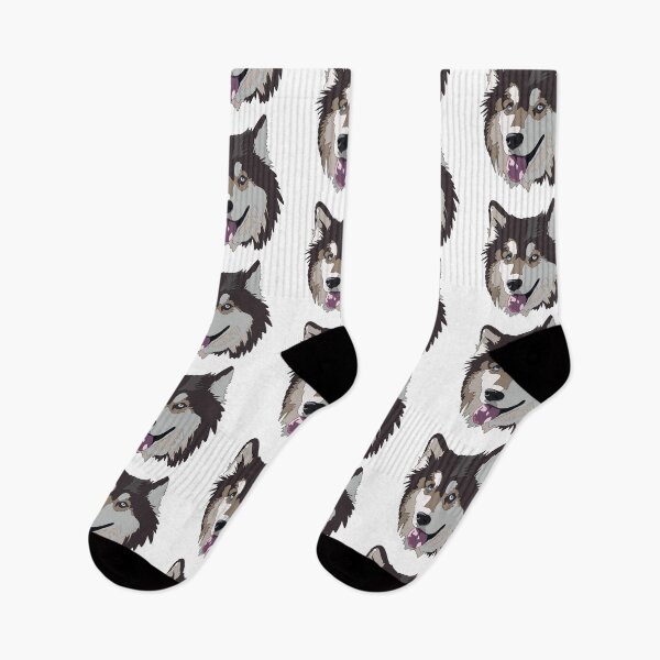 Item preview, Copy of Grey husky Alaskan malamute mix  designed and sold by LeahcarsArt.