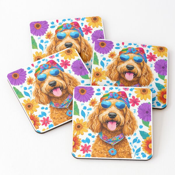 Item preview, Groovy 1970s Goldendoodle – Hippy Vibes & Psychedelic Style designed and sold by Fredster1966.