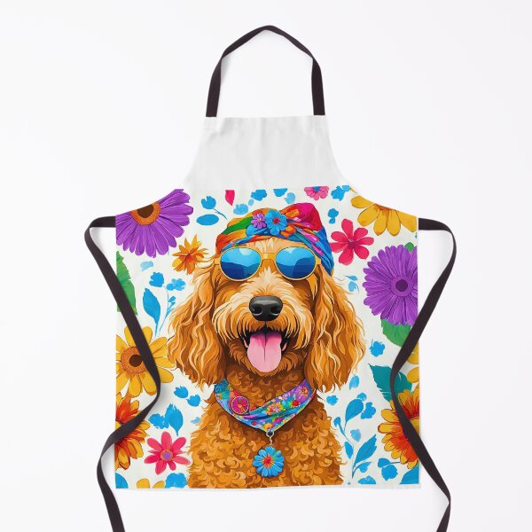 Item preview, Groovy 1970s Goldendoodle – Hippy Vibes & Psychedelic Style designed and sold by Fredster1966.
