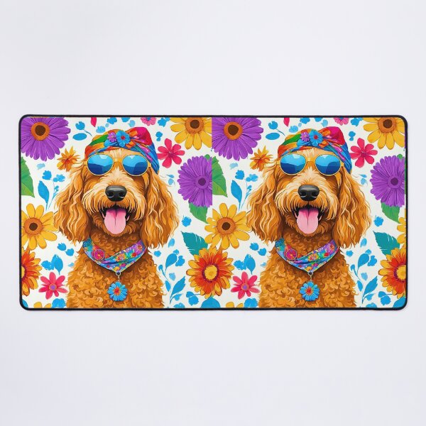 Item preview, Groovy 1970s Goldendoodle – Hippy Vibes & Psychedelic Style designed and sold by Fredster1966.