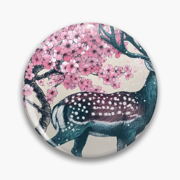 Item preview, Graceful Deer Under Sakura Canopy designed and sold by inkNext.