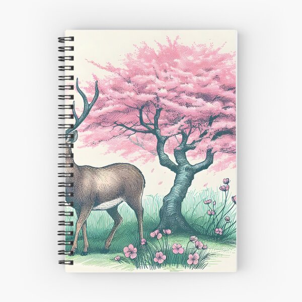 Item preview, Deer in Sakura Canopy Bliss designed and sold by inkNext.