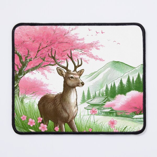 Item preview, Deer Under Sakura Canopy designed and sold by inkNext.