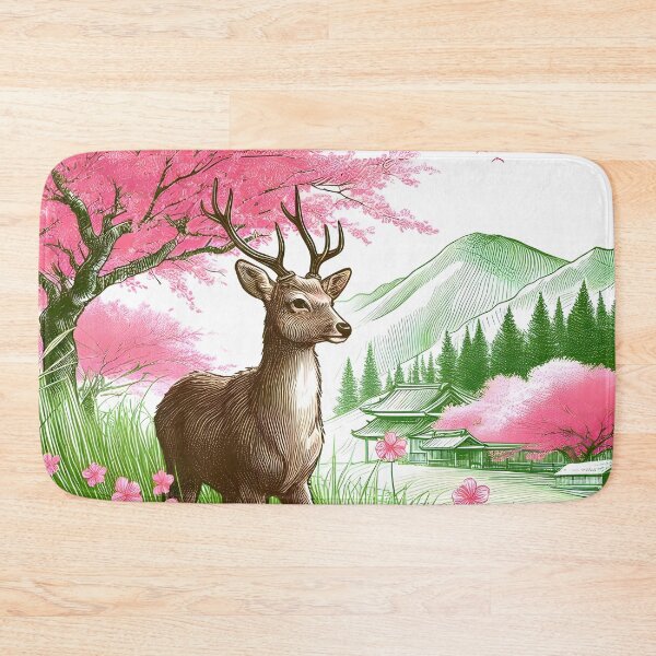 Item preview, Deer Under Sakura Canopy designed and sold by inkNext.