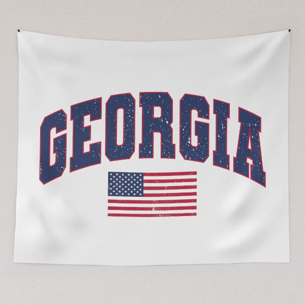Item preview, Vintage Georgia USA Flag Shirt, Patriotic July 4th Gift, Retro Georgia Game Day Shirt for Her & Him, Georgia Travel Gift, Georgia Lover’s Gift, Gift for Her & Travelers, USA Georgia Sweatshirt  designed and sold by Noe Mill.