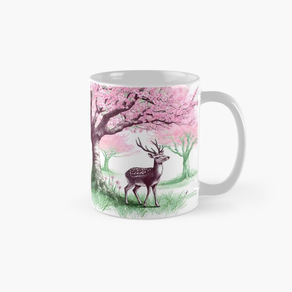 Item preview, Serene Deer in Sakura Bliss designed and sold by inkNext.