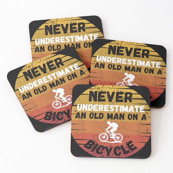 Item preview, Never underestimate an old man on a bicycle designed and sold by Trekwise Apparel.