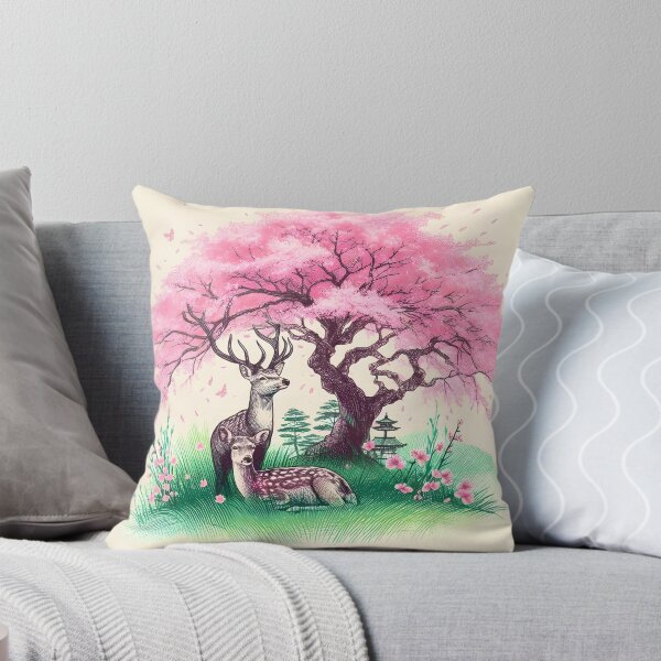 Item preview, Deer in Sakura Paradise designed and sold by inkNext.