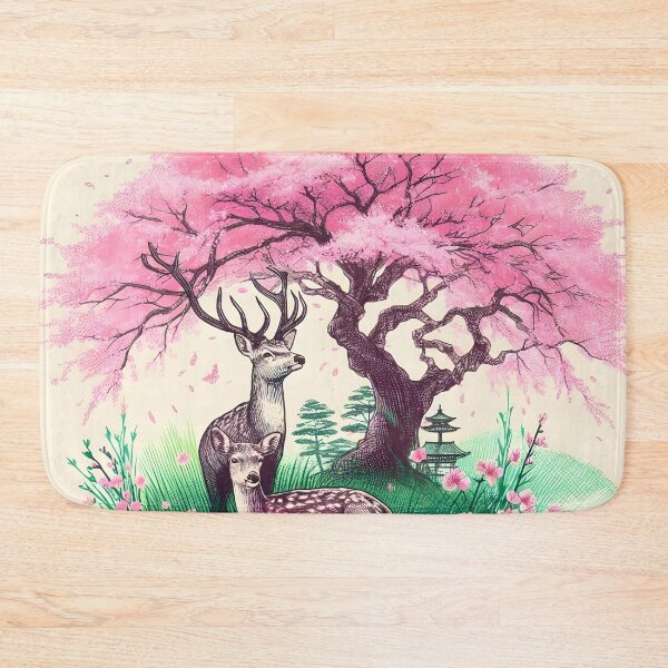Item preview, Deer in Sakura Paradise designed and sold by inkNext.