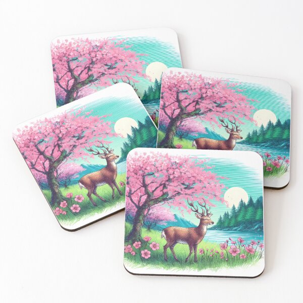 Item preview, Deer by Sakura Canopy Lake designed and sold by inkNext.