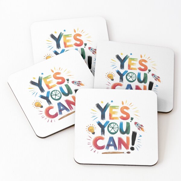 Item preview, Yes, you can! - Cute Watercolor Motivational Quotes designed and sold by RiceArtShop.