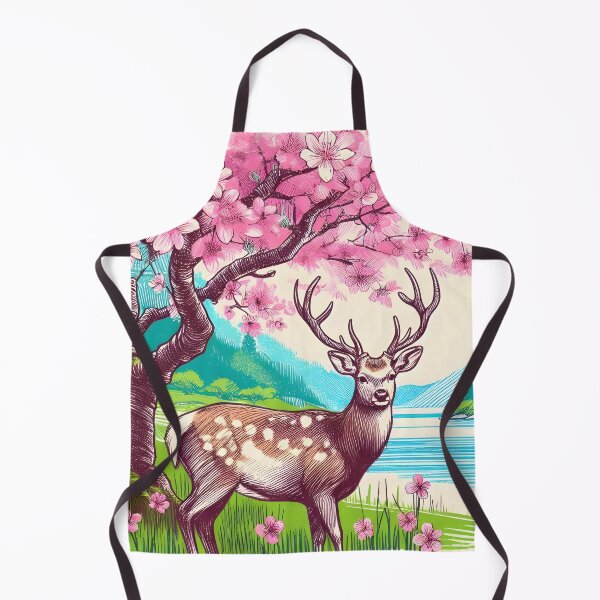Item preview, Deer Amid Sakura Blossoms designed and sold by inkNext.