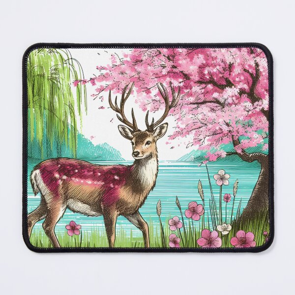 Item preview, Deer by Tranquil Sakura Lake designed and sold by inkNext.
