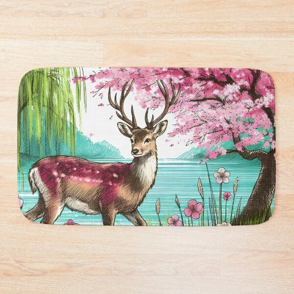 Item preview, Deer by Tranquil Sakura Lake designed and sold by inkNext.
