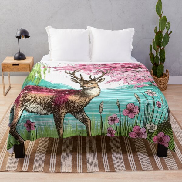 Item preview, Deer by Tranquil Sakura Lake designed and sold by inkNext.