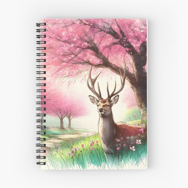 Item preview, Deer in Sakura Wonderland designed and sold by inkNext.