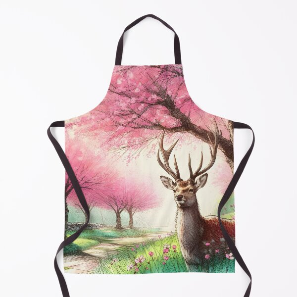 Item preview, Deer in Sakura Wonderland designed and sold by inkNext.