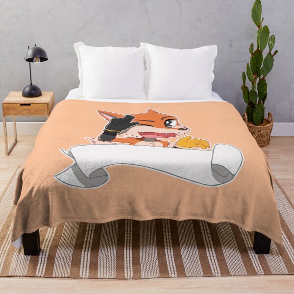 Artikelvorschau, Anthro Fox mit leerem Banner entworfen und verkauft von Vidard Corner.